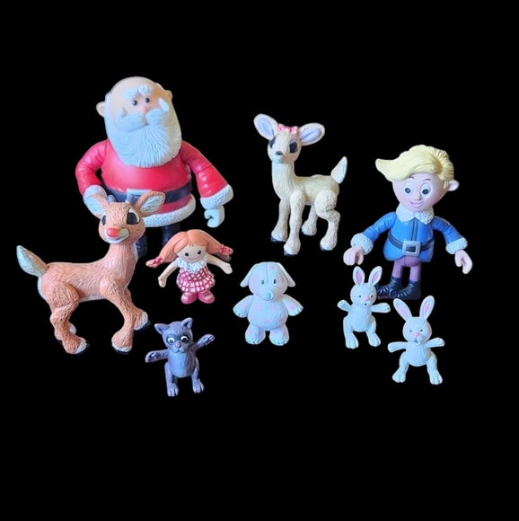 Plastic Rudolph and the Island of Misfit Toys Figurines - Picture 1 of 3